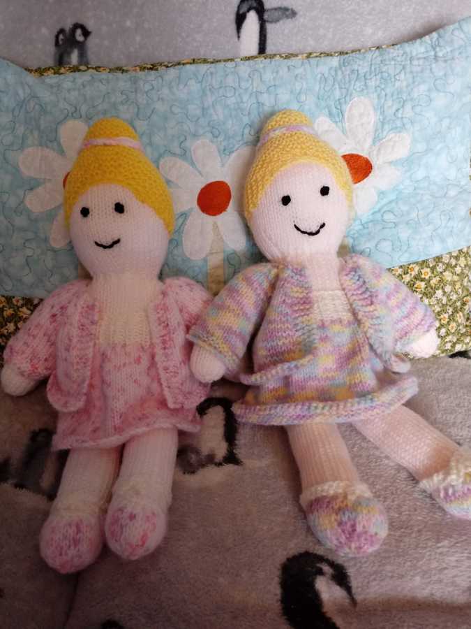  I have finished 2 dolls for my granddaughters for Christmas. Kate Price Xx 